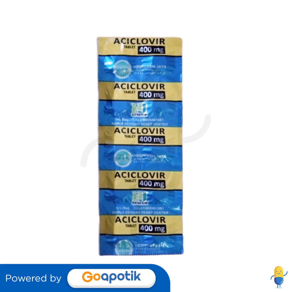 ACICLOVIR HEXPHARM 400 MG STRIP 10 TABLET Kegunaan Efek Samping