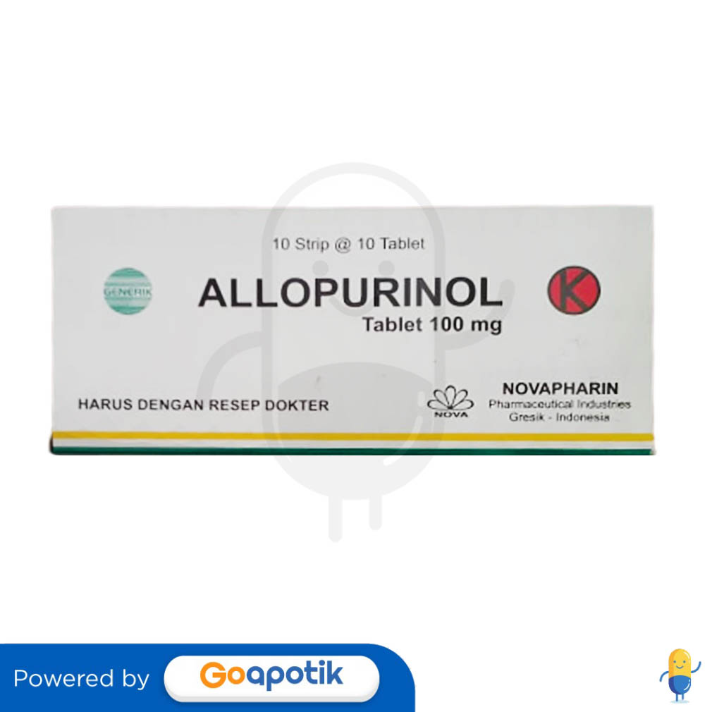 Allopurinol Novapharin Mg Box Tablet Kegunaan Efek Samping