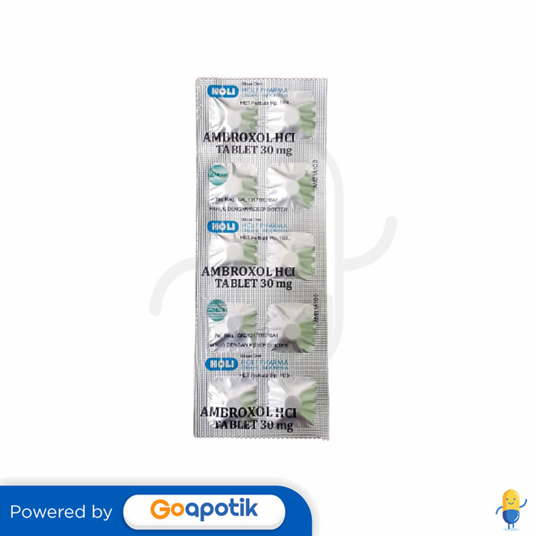 AMBROXOL HCL HOLI 30 MG TABLET Kegunaan Efek Samping Dosis Dan