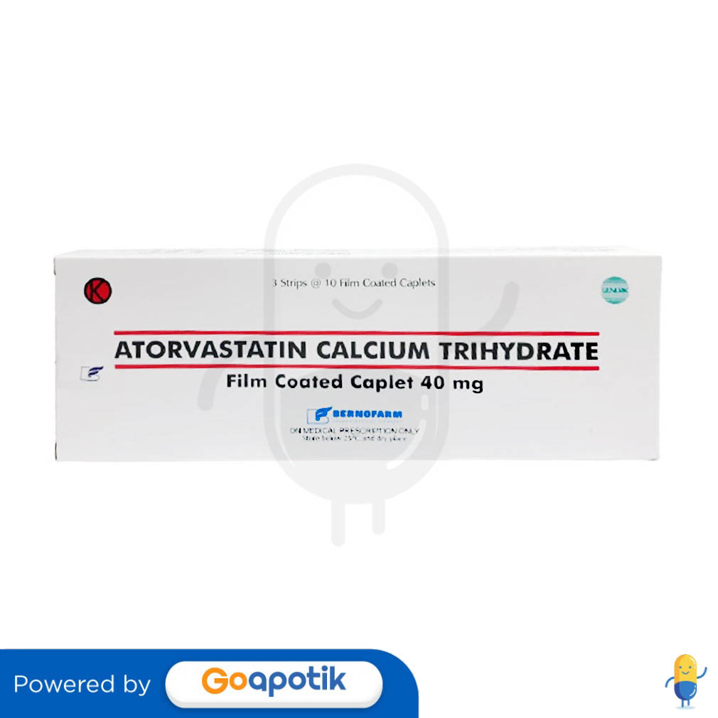 Atorvastatin Calcium Trihydrate Bernofarm Mg Box Kaplet