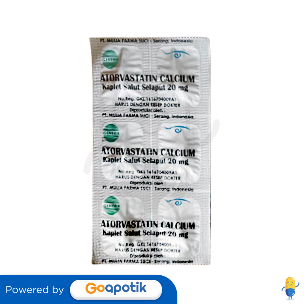 Atorvastatin Calcium Trihydrate Mulia Mg Strip Kaplet Kegunaan