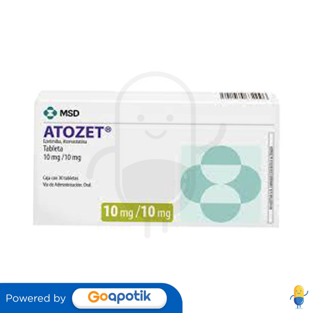 ATOZET 10 10 MG BOX 30 TABLET Kegunaan Efek Samping Dosis Dan