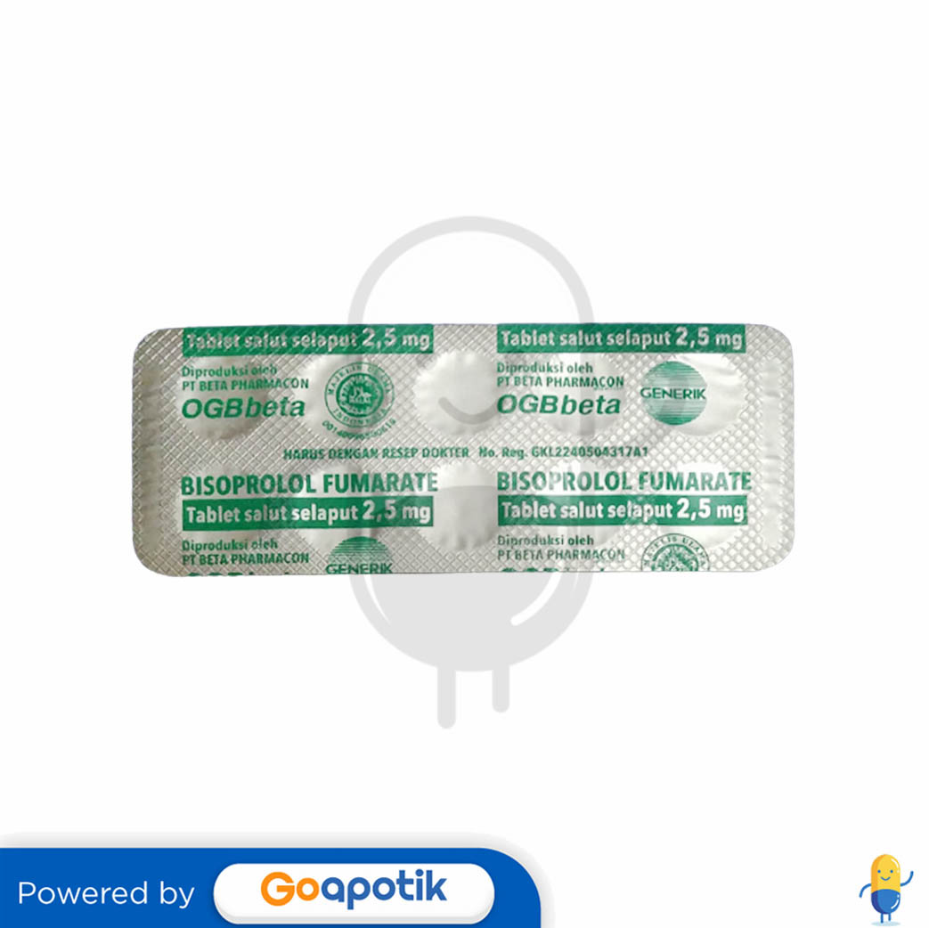 Bisoprolol Fumarate Ogb Beta Mg Strip Tablet Kegunaan Efek