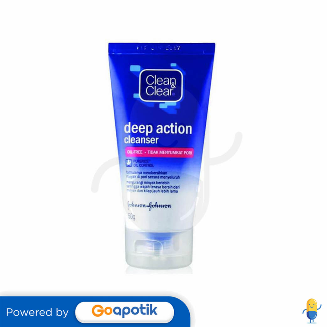 CLEAN CLEAR DEEP ACTION CLEANSER 50 GRAM TUBE Kegunaan Efek