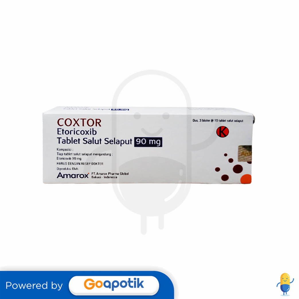 COXTOR 90 MG BOX 30 TABLET Kegunaan Efek Samping Dosis Dan Aturan Pakai