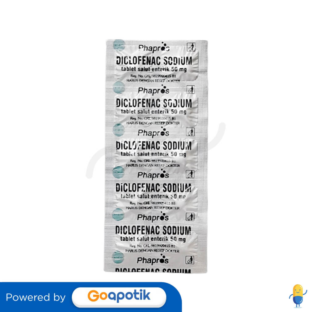 Diclofenac Sodium Phapros Mg Strip Tablet Kegunaan Efek