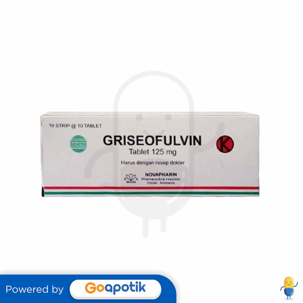 Griseofulvin Novapharin Mg Box Tablet Kegunaan Efek Samping