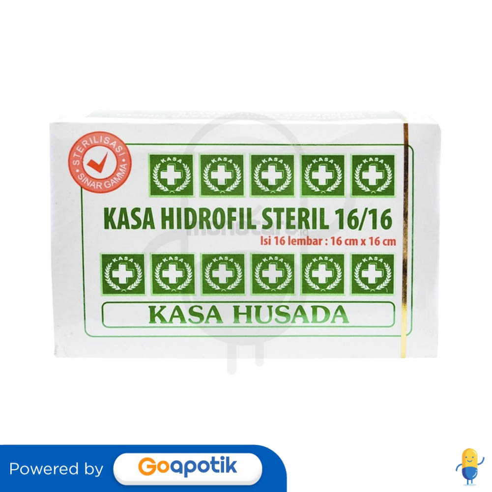 HUSADA KASA HIDROFIL STERIL 16 X 16 CM Kegunaan Efek Samping Dosis