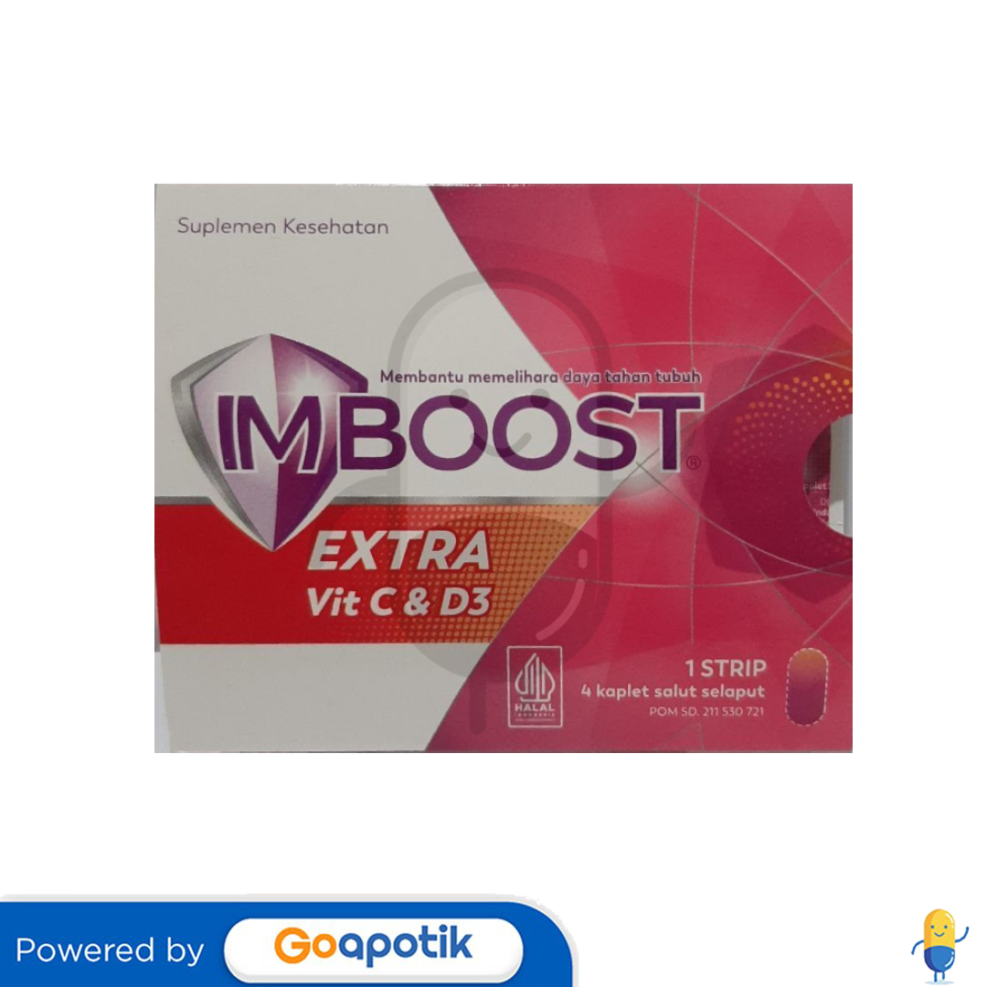 Imboost Extra Vit C D Strip Kaplet Kegunaan Efek Samping Dosis