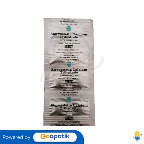 Atorvastatin Calcium Trihydrate Pratapa Nirmala Mg Tablet Kegunaan