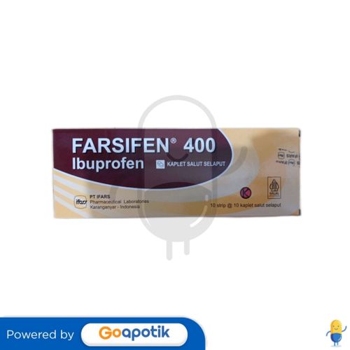 FARSIFEN 400 MG BOX 100 KAPLET Kegunaan Efek Samping Dosis Dan