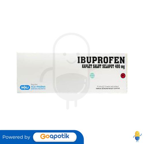 IBUPROFEN HOLI 400 MG BOX 100 KAPLET Kegunaan Efek Samping Dosis