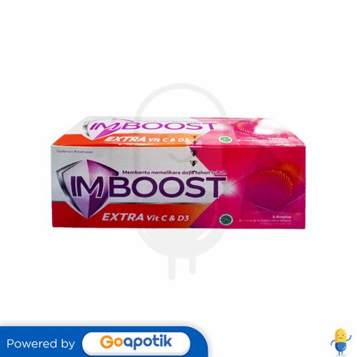 IMBOOST EXTRA VIT C DAN D3 BOX 48 KAPLET Kegunaan Efek Samping