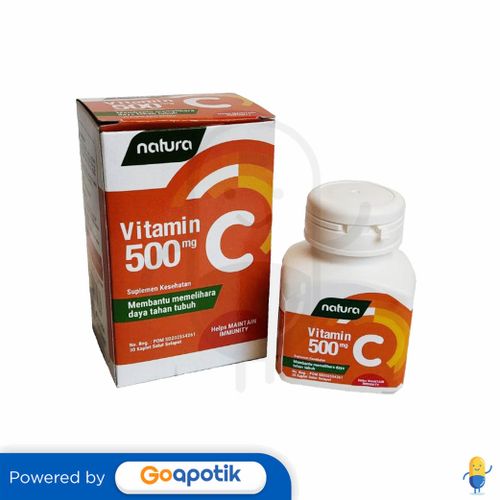 NATURA VITAMIN C 500 MG BOTOL 30 KAPLET Kegunaan Efek Samping Dosis