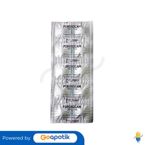 PIROXICAM TRIMAN 20 MG STRIP 10 TABLET Kegunaan Efek Samping Dosis