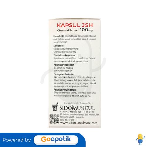 SIDOMUNCUL KAPSUL JSH BOTOL 50 KAPSUL Kegunaan Efek Samping Dosis