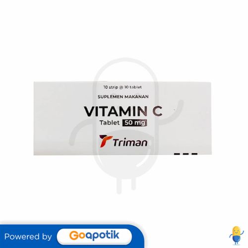 Vitamin C Triman Mg Box Tablet Kegunaan Efek Samping Dosis