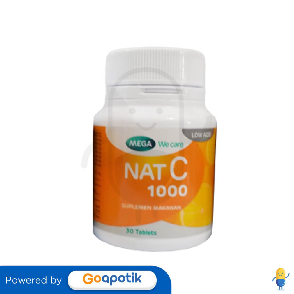 MEGA WE CARE NAT C 1000 BOTOL 30 TABLET Kegunaan Efek Samping Dosis