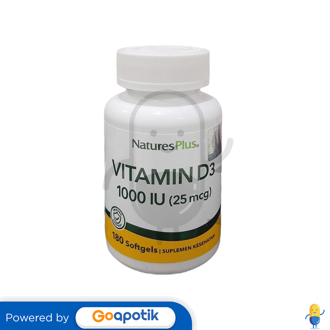 NATURE S PLUS VITAMIN D3 1000 IU BOTOL 180 KAPSUL Kegunaan Efek