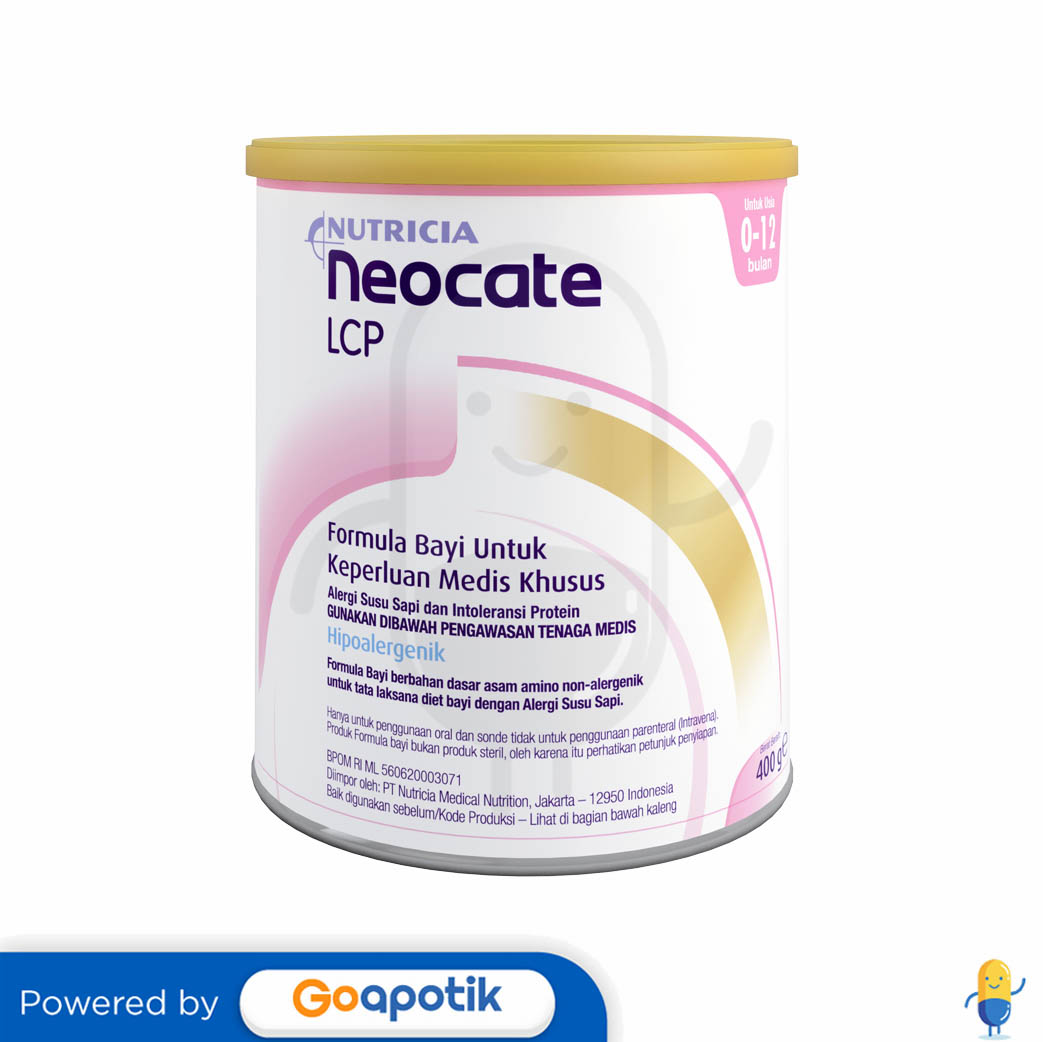 NEOCATE LCP FORMULA BAYI USIA 0 12 BULAN 400 GRAM KALENG Kegunaan