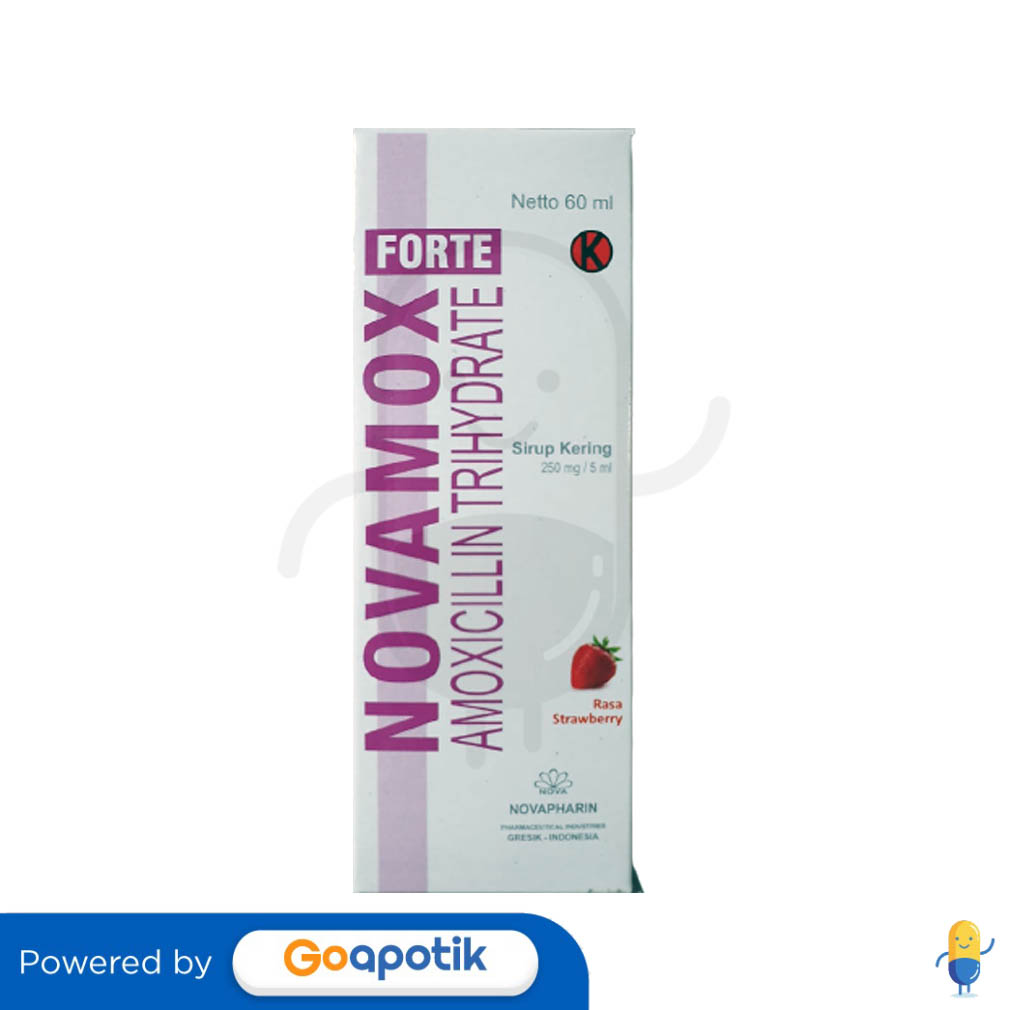 NOVAMOX FORTE 250 MG 5 ML DRY SYRUP 60 ML Kegunaan Efek Samping