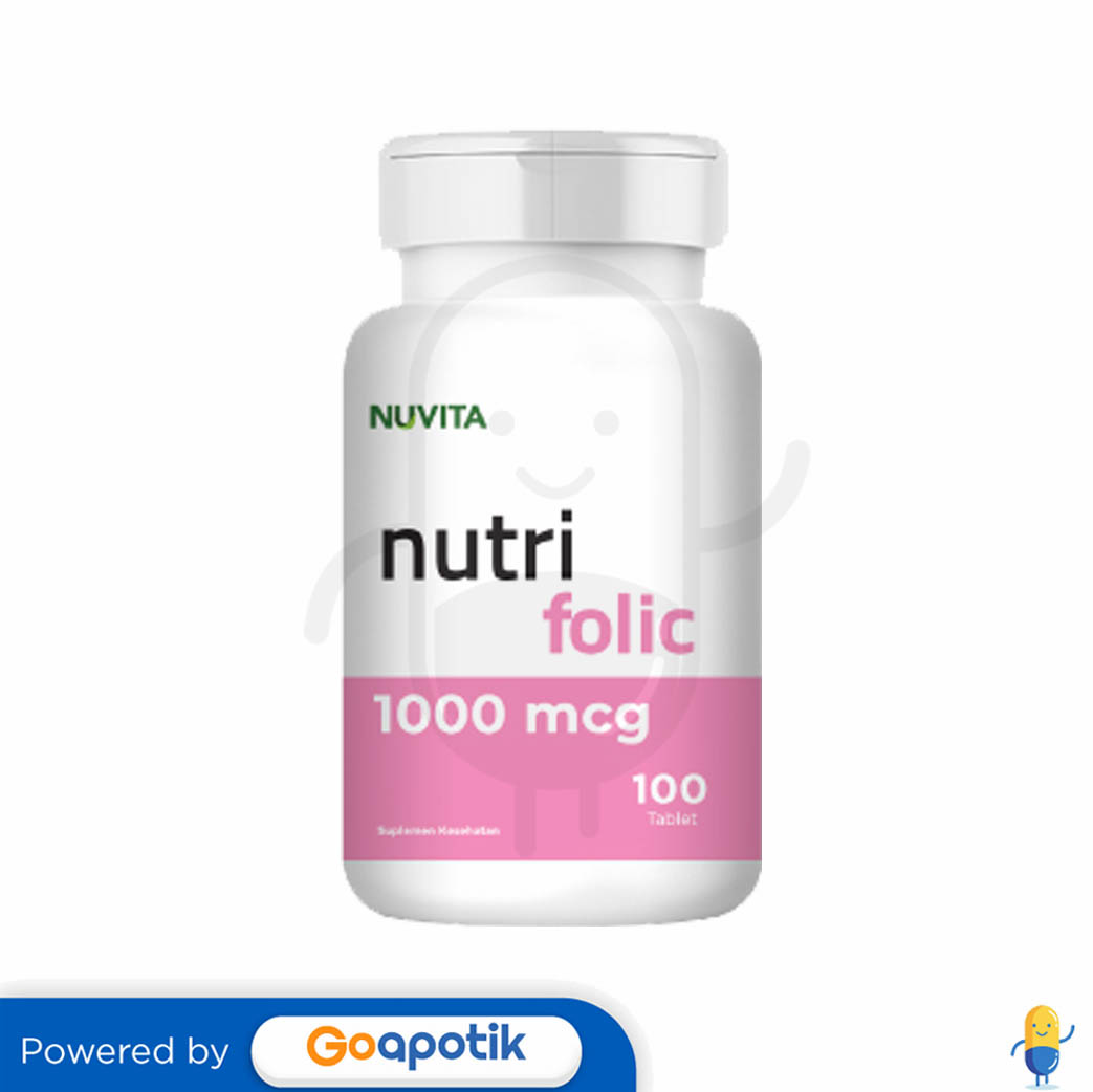 NUVITA NUTRI FOLIC BOTOL 100 TABLET Kegunaan Efek Samping Dosis Dan