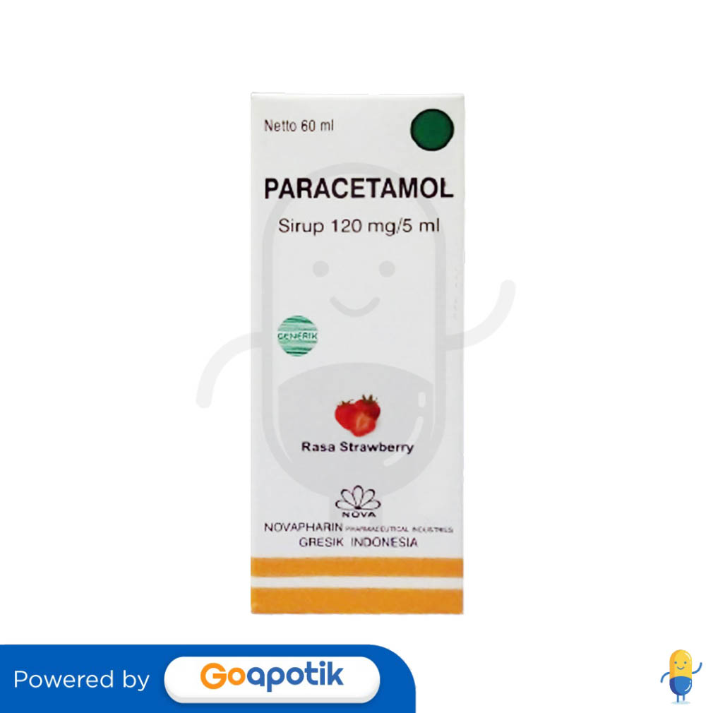 PARACETAMOL NOVAPHARIN 120 MG 5 ML SIRUP 60 ML Kegunaan Efek Samping