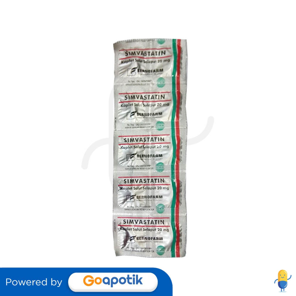 SIMVASTATIN BERNOFARM 20 MG STRIP 10 TABLET Kegunaan Efek Samping