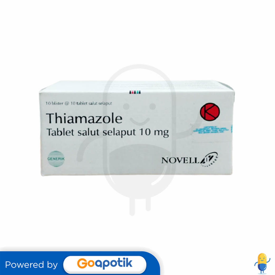 THIAMAZOLE NOVELL 10 MG BOX 100 TABLET Kegunaan Efek Samping Dosis