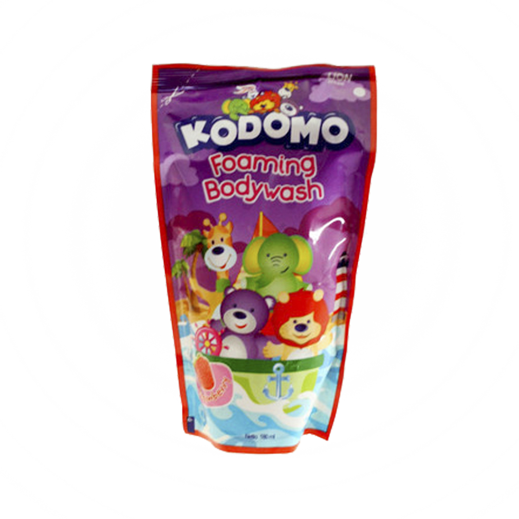 KODOMO FOAMING BODY WASH STRAWBERRY 180 ML BOTOL Kegunaan, Efek