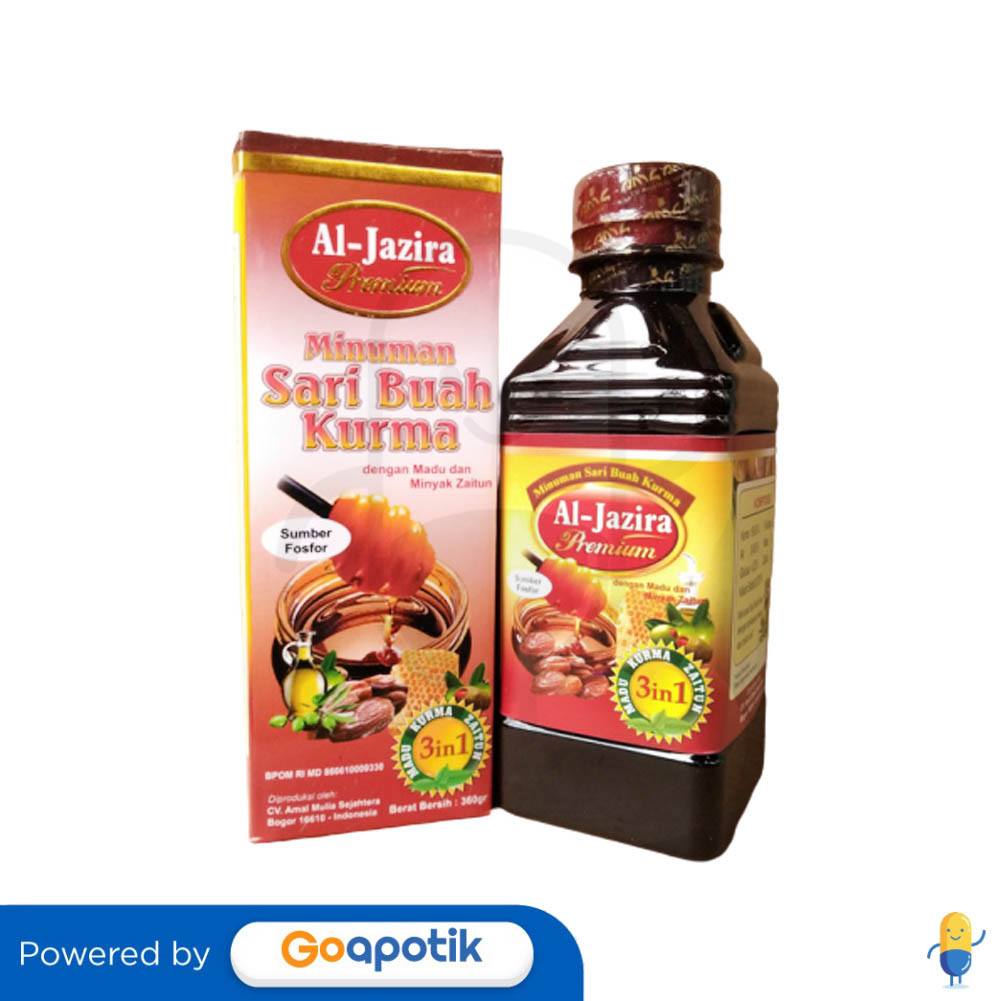 ALJAZIRA PREMIUM SARI KURMA BUAH 3IN1 360 ML Kegunaan, Efek Samping