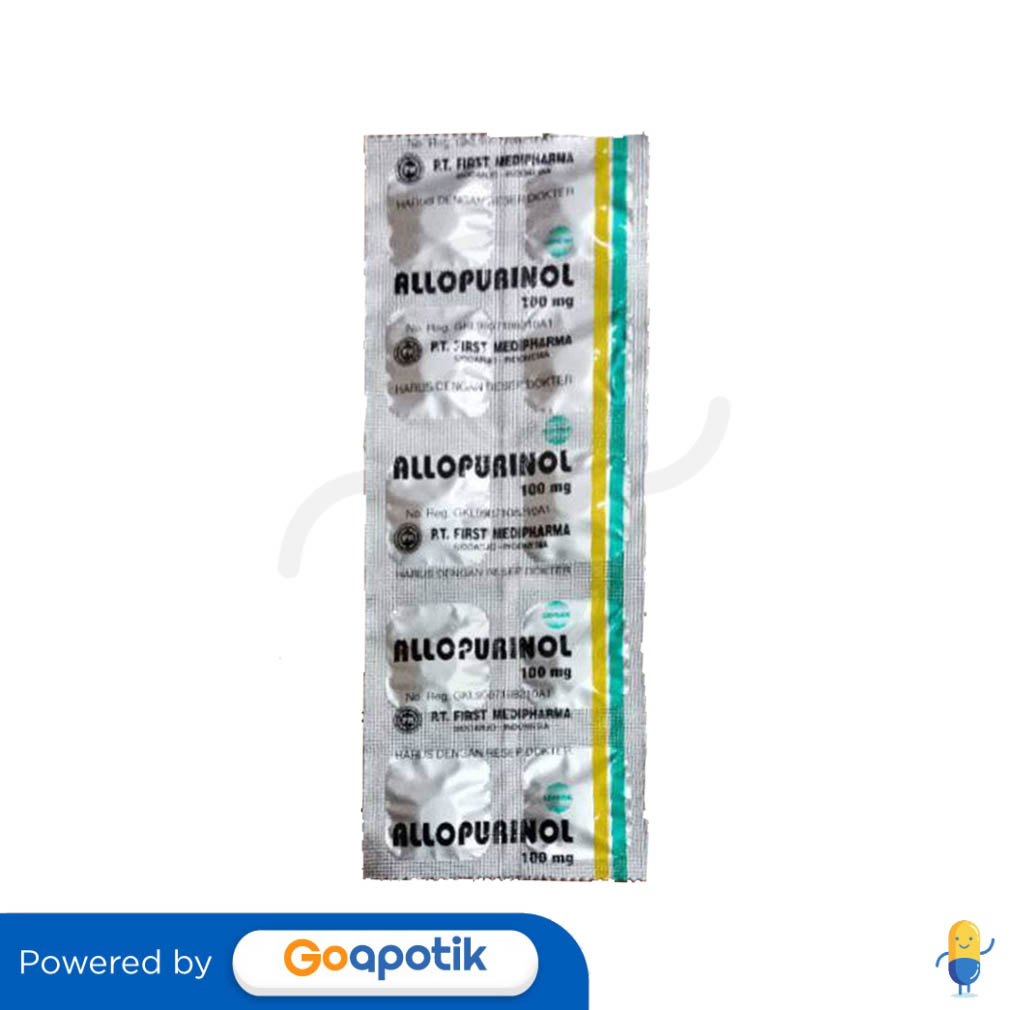 ALLOPURINOL FIRST MEDIPHARMA 100 MG TABLET - Kegunaan, Efek Samping ...