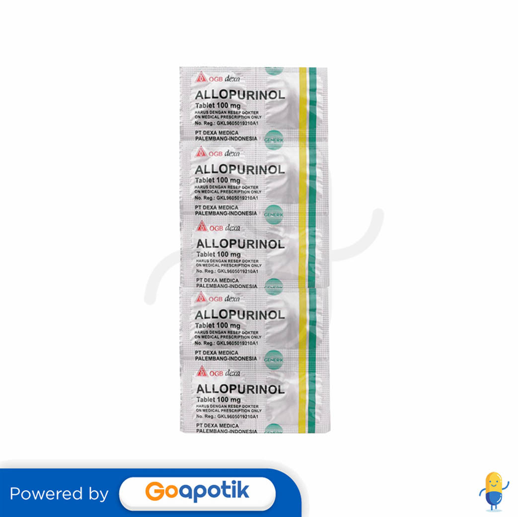 Allopurinol Ogb Dexa Medica 100 Mg Strip 10 Tablet Kegunaan Efek