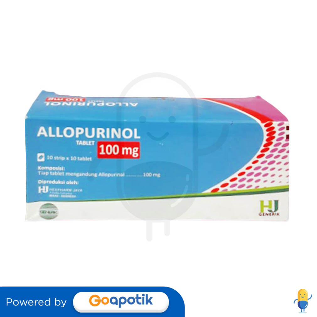 ALLOPURINOL HEXPHARM 100 MG BOX 100 TABLET - Kegunaan, Efek Samping ...