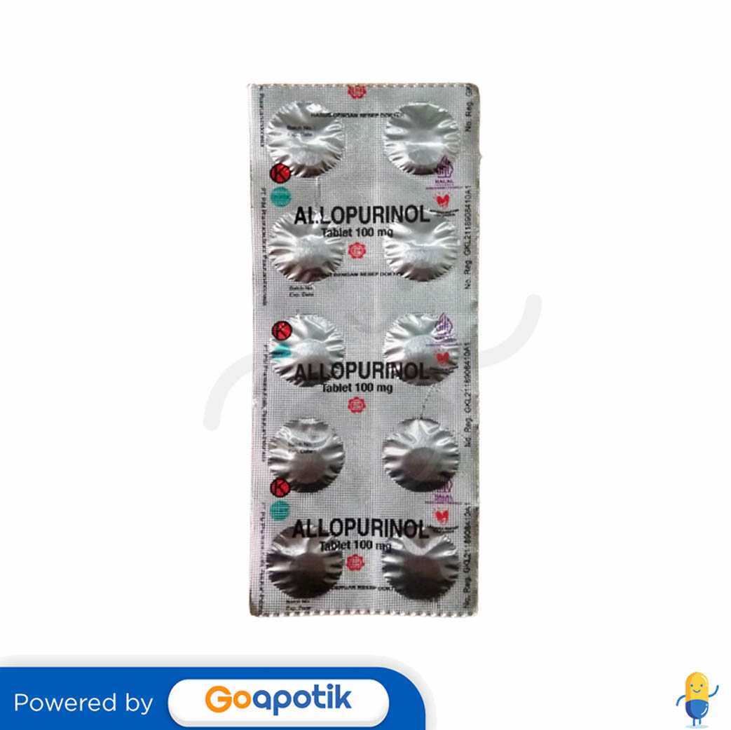 ALLOPURINOL PIM 100 MG STRIP 10 TABLET Kegunaan, Efek Samping, Dosis