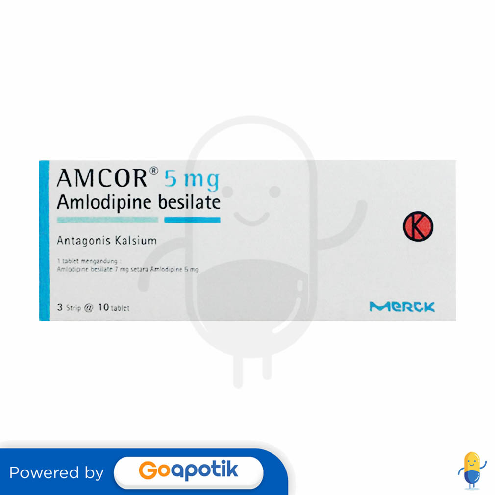 AMCOR 5 MG BOX 30 TABLET / HIPERTENSI Kegunaan, Efek Samping, Dosis
