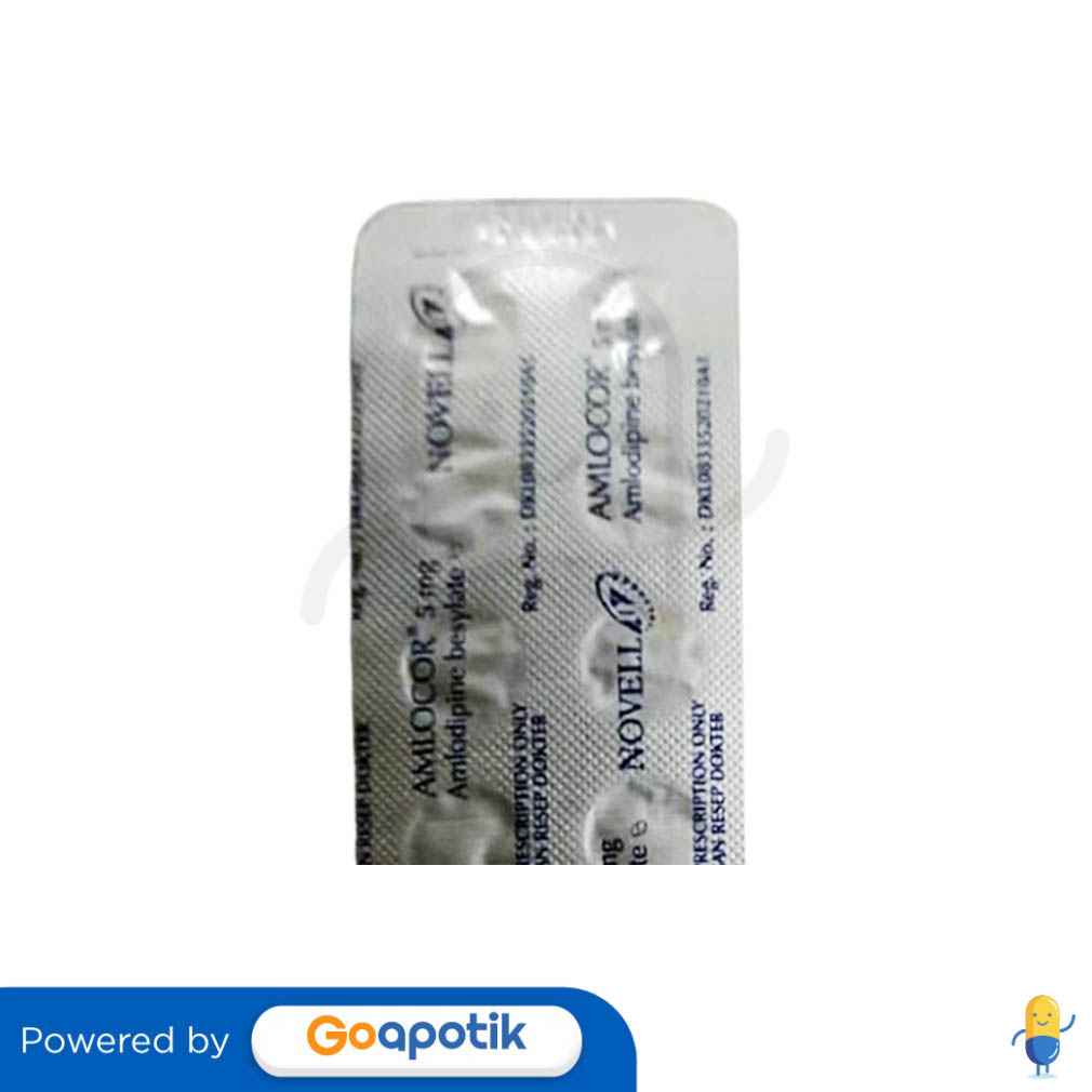 AMLOCOR 5 MG TABLET - Kegunaan, Efek Samping, Dosis dan Aturan Pakai