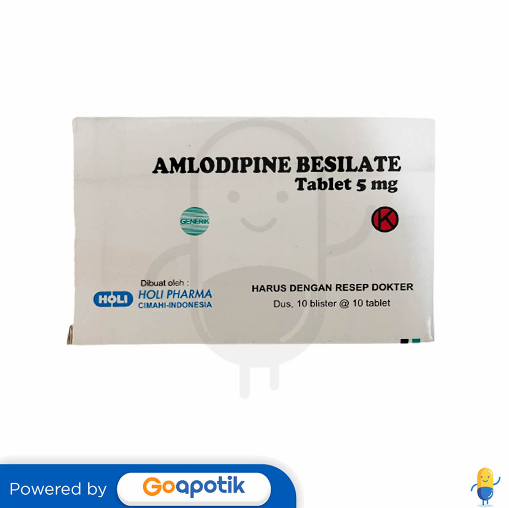 Amlodipine Besilate Holi 5 Mg Box 100 Tablet Kegunaan Efek Samping