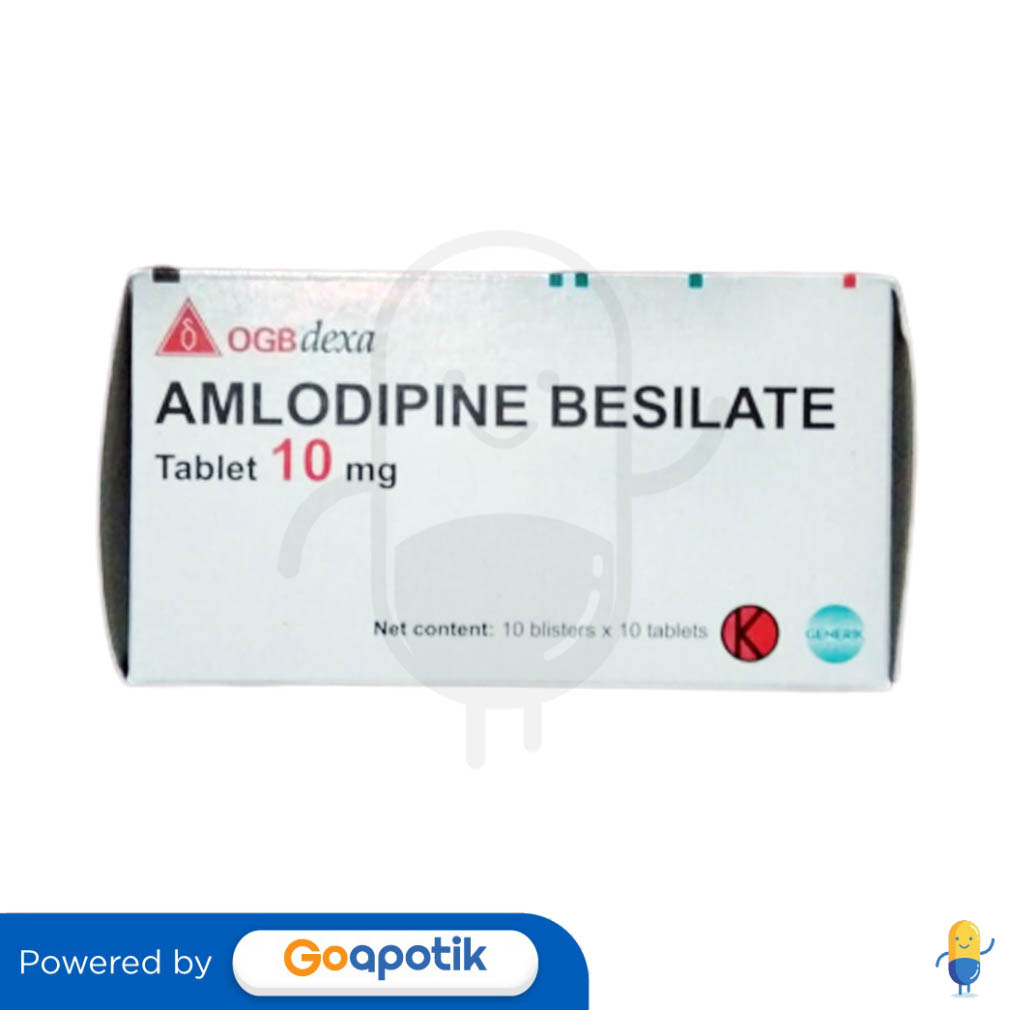 Amlodipine Besilate Ogb Dexa Medica 10 Mg Box 100 Tablet Kegunaan