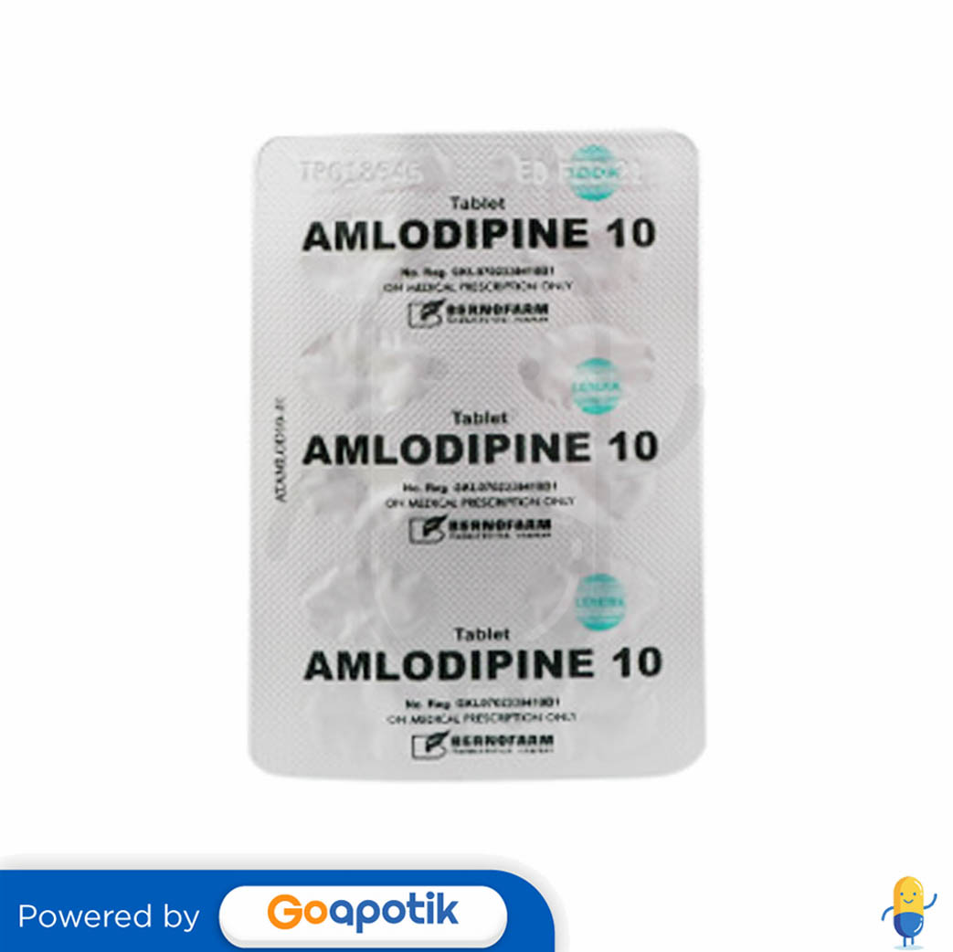 AMLODIPINE BESILATE BERNOFARM 10 MG STRIP 10 TABLET Kegunaan Efek Samping Dosis Dan Aturan Pakai