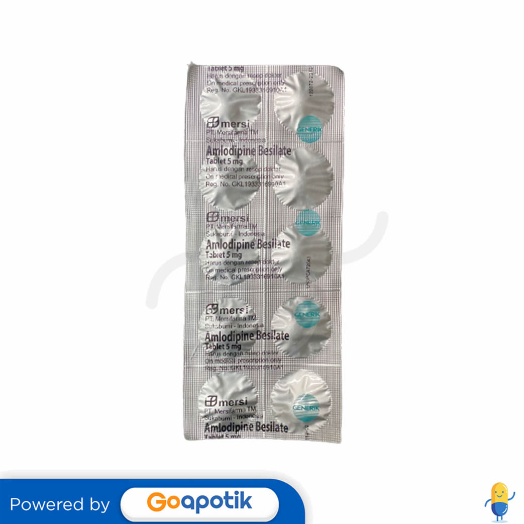 Amlodipine Besilate Mersi 5 Mg Strip 10 Tablet Kegunaan Efek Samping