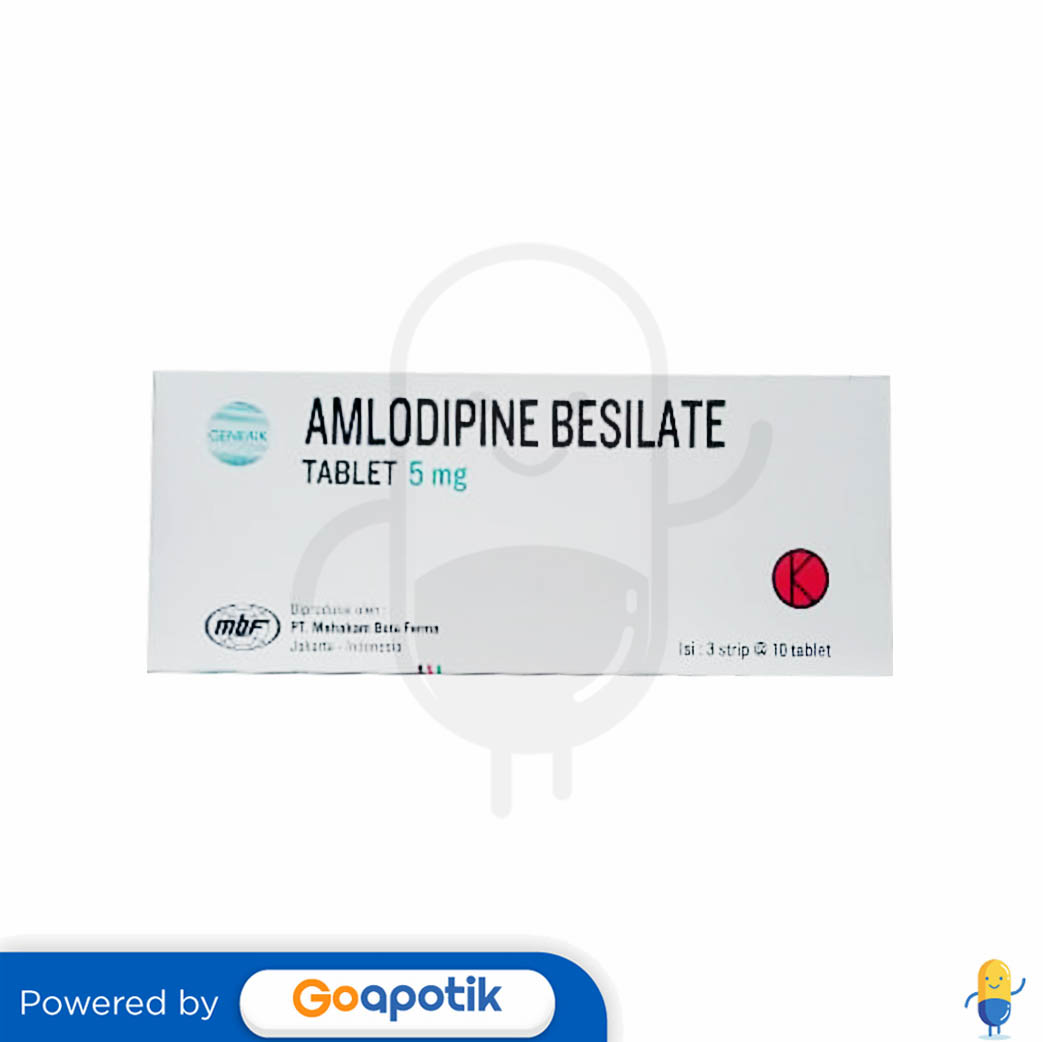 Amlodipine Besylate Mahakam 5 Mg Box 30 Tablet Kegunaan Efek Samping