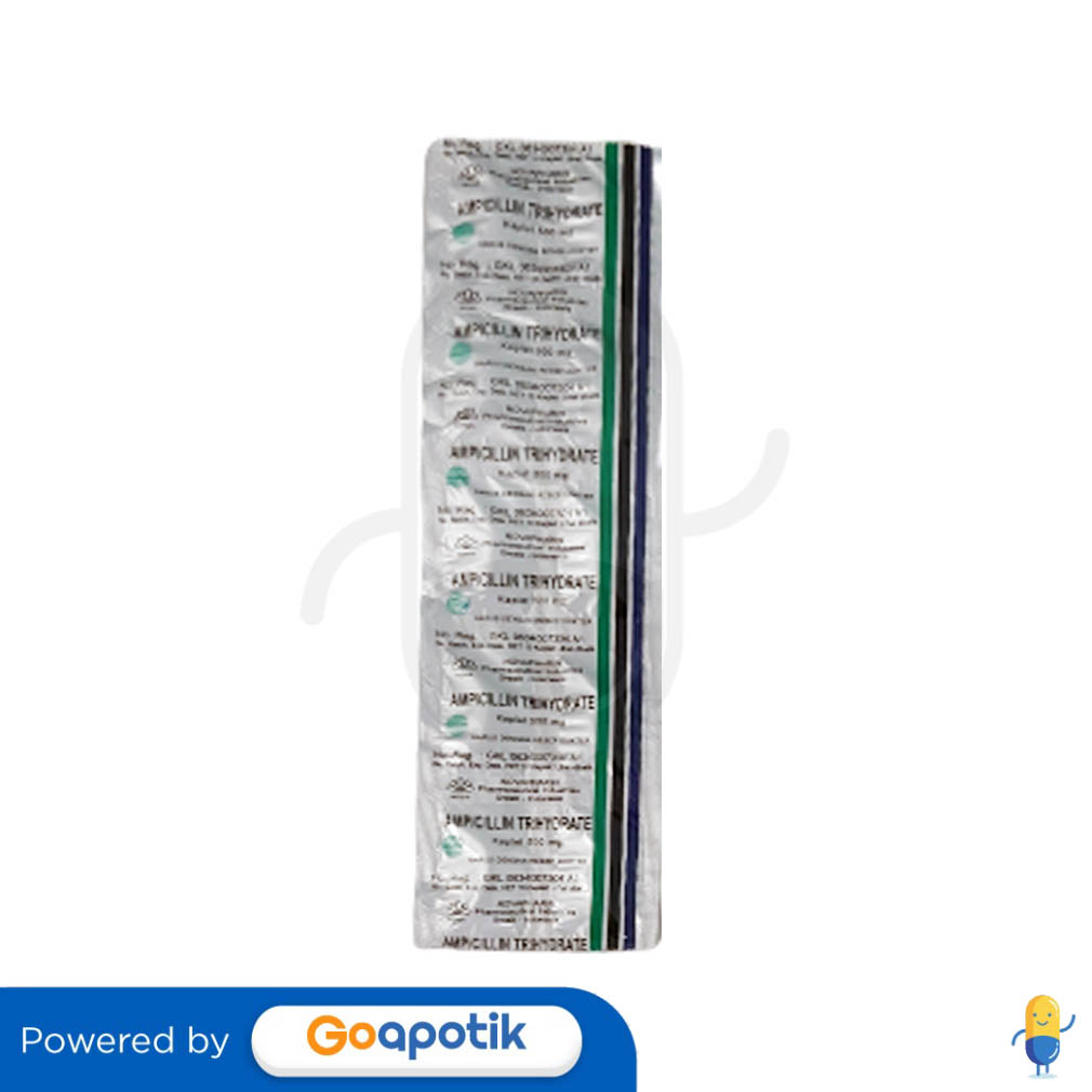 AMPICILLIN TRIHYDRATE NOVAPHARIN 500 MG KAPLET Kegunaan, Efek Samping, Dosis dan Aturan Pakai