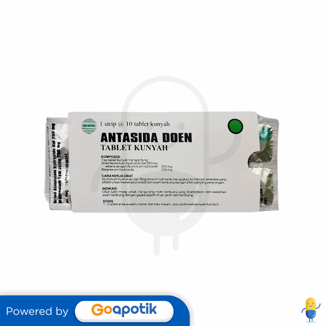 ANTASIDA DOEN RAMA STRIP TABLET KUNYAH Kegunaan Efek Samping Dosis Dan Aturan Pakai