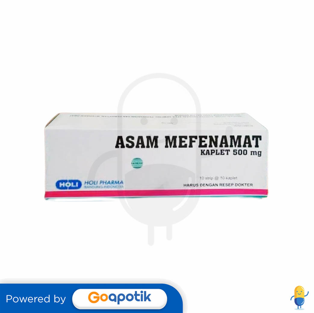 Asam Mefenamat Holi 500 Mg Box 100 Kaplet Kegunaan Efek Samping Dosis Dan Aturan Pakai