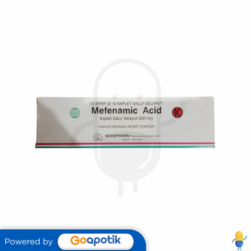 Asam Mefenamat Novapharin 500 Mg Box 100 Kaplet Kegunaan Efek Samping Dosis Dan Aturan Pakai 