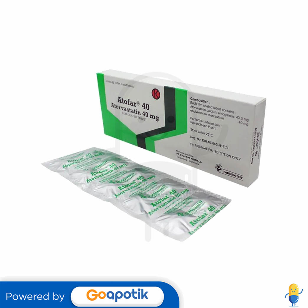 ATOFAR 40 MG BOX 30 TABLET Kegunaan, Efek Samping, Dosis dan Aturan Pakai