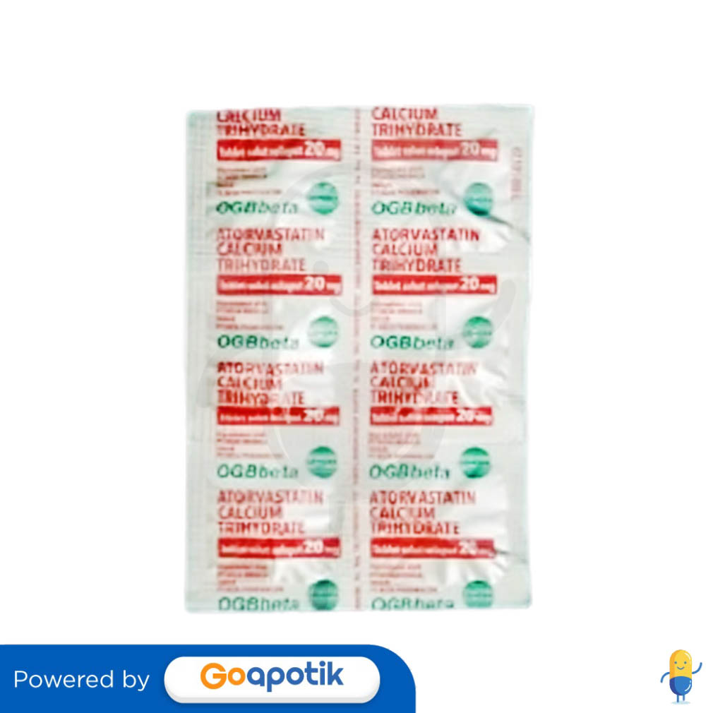 Atorvastatin Calcium Trihydrate Ogb Beta 20 Mg Tablet Kegunaan Efek