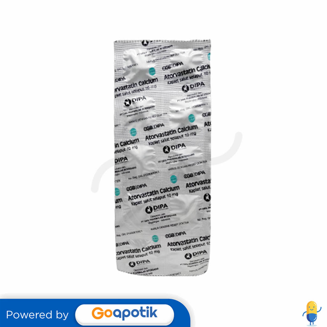 Atorvastatin Calcium Dipa Mg Strip Kaplet Kegunaan Efek Samping Dosis Dan Aturan Pakai