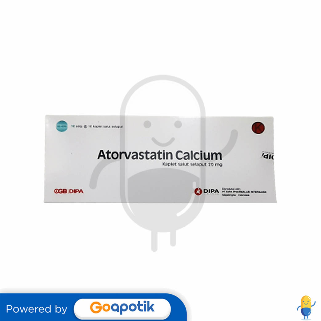 Atorvastatin Calcium Dipa Mg Box Kaplet Kegunaan Efek Samping